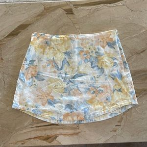 Abercrombie Floral Linen Mini Skirt